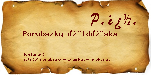 Porubszky Áldáska névjegykártya